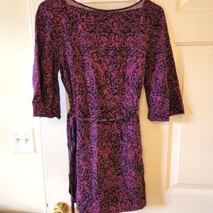 Pink and black dress